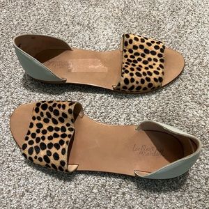 Loeffler Randall Calf Hair Slides 9.5 mint